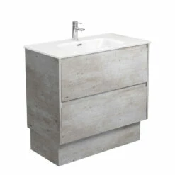 Fienza Joli Amato 900 Bathroom Vanity On Kickboard Vanity Industrial Grey JOL90BXK