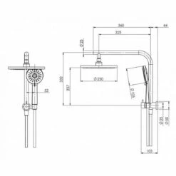 Phoenix Tapware Compact Twin Shower Outlets Overhead & Handheld Black Vivid Slimline VS6510-10 5 Phoenix Tapware Compact Twin Shower Outlets Overhead & Handheld Black Vivid Slimline VS6510-10 -Bathroom Supplies Sales 2024 BA4748 1