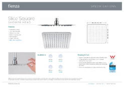 Fienza Slice 300mm Square Overhead Rain Shower Head Chrome 411120 -Bathroom Supplies Sales 2024 BA6160