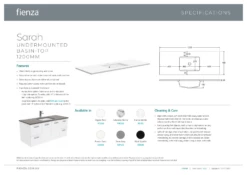 Fienza Sarah Black Sparkle Undermount Fingerpull 1200 Vanity On Kickboard Satin Black SB120ZBK 12 Fienza Sarah Black Sparkle Undermount Fingerpull 1200 Vanity On Kickboard Satin Black SB120ZBK -Bathroom Supplies Sales 2024 BA6200