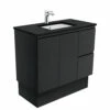 Fienza Sarah Black Sparkle Undermount Fingerpull 900 Vanity On Kickboard Satin Black SB90ZBK 2 Fienza Sarah Black Sparkle Undermount Fingerpull 900 Vanity On Kickboard Satin Black SB90ZBK -Bathroom Supplies Sales 2024 BA6202