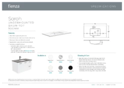 Fienza Sarah Black Sparkle Undermount Fingerpull 900 Vanity On Kickboard Satin Black SB90ZBK -Bathroom Supplies Sales 2024 BA6202