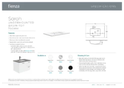 Fienza Sarah Black Sparkle Fingerpull 750 Wall Hung Vanity Satin Black SB75ZB -Bathroom Supplies Sales 2024 BA6203 1