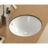 ECT Global Round Under Counter Basin Bathroom Vanity WHITE Reno WB 4040U -Bathroom Supplies Sales 2024 BA6223