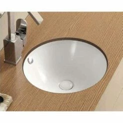 ECT Global Round Under Counter Basin Bathroom Vanity WHITE Reno WB 4040U