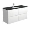 Fienza Sarah Black Sparkle Undermount Amato 1200 Wall Hung Vanity Satin White SB120BW 2 Fienza Sarah Black Sparkle Undermount Amato 1200 Wall Hung Vanity Satin White SB120BW -Bathroom Supplies Sales 2024 BA6232