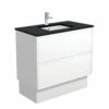 Fienza Sarah Black Sparkle Undermount Amato 900 Vanity On Kickboard Satin White SB90BWK -Bathroom Supplies Sales 2024 BA6235