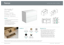 Fienza Sarah Black Sparkle Undermount Amato 900 Wall Hung Vanity Satin White SB90BW 12 Fienza Sarah Black Sparkle Undermount Amato 900 Wall Hung Vanity Satin White SB90BW -Bathroom Supplies Sales 2024 BA6236