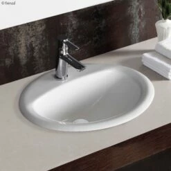 Fienza Crystal Fully Inset Basin Three Tap Hole Vitreous China TR4056-3 -Bathroom Supplies Sales 2024 BA6249 1