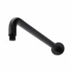 Meir Round Curved 400mm Wall Shower Arm Matte Black MA09-400