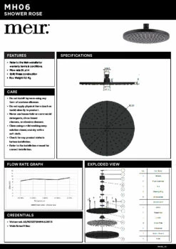 Meir 300mm Shower Rose Round Head Champagne MH06-CH -Bathroom Supplies Sales 2024 BA6398 2