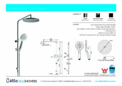 Collis Real Showers Round Bathroom Rail Shower ABS Full Combo Overhead & Hand Shower Matte Black D02011B-H12013B -Bathroom Supplies Sales 2024 BA6466 3