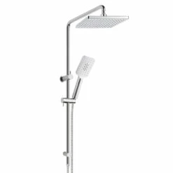 Collis Real Showers Bathroom Rail Shower ABS Full Combo Overhead & Hand Shower Chrome D04011-H11013