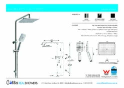 Collis Real Showers Bathroom Rail Shower ABS Full Combo Overhead & Hand Shower Chrome D04011-H11013 -Bathroom Supplies Sales 2024 BA6468 3