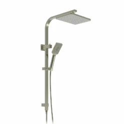 Collis Real Showers Kaye Bathroom Rail Shower Flat Rail Brushed Nickel L1602A3 BN