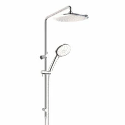 Collis Real Showers Willow Bathroom Rail Shower Combo Round Chrome D12011-H20013