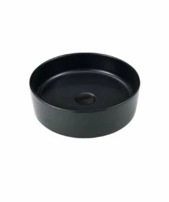 Seima Ceramic Above Counter Basin Round Matte Black No Tap Hole NIMOS SBC-027K