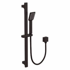 Best BM Square Shower Rail Handset Matte Black BSH01BLack