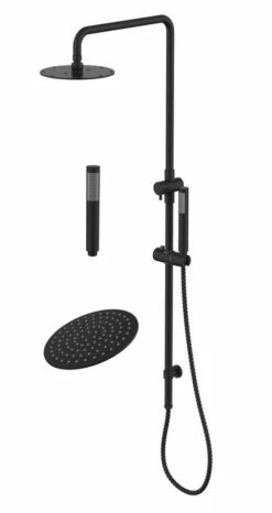 Best BM Round Shower Set Single Function Handset 200mm BSS04 Matte Black