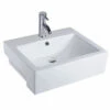 Best BM Semi Recessed Basin Vitreous China 540mm X 445mm BA320 -Bathroom Supplies Sales 2024 BA6780