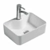 Best BM Above Counter Basin Rectangle One Tap Hole Ceramic BA460 -Bathroom Supplies Sales 2024 BA6784