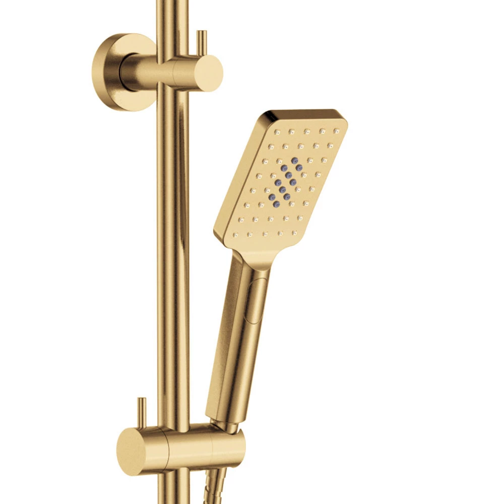 Fienza Tono Twin Shower Overhead Shower Head & Handheld Shower Urban Brass 455116UB 4 Fienza Tono Twin Shower Overhead Shower Head & Handheld Shower Urban Brass 455116UB - Image 2