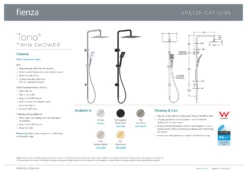 Fienza Tono Twin Shower Overhead Shower Head & Handheld Shower Urban Brass 455116UB 7 Fienza Tono Twin Shower Overhead Shower Head & Handheld Shower Urban Brass 455116UB -Bathroom Supplies Sales 2024 BA7005