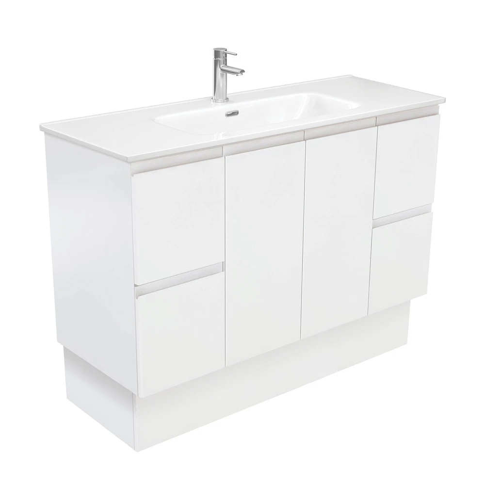 Fienza Jolie Fingerpull 1200 Bathroom Vanity On Kickboard Satin White JOL120ZK 3 Fienza Jolie Fingerpull 1200 Bathroom Vanity On Kickboard Satin White JOL120ZK