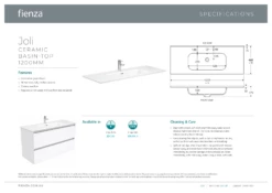 Fienza Jolie Edge 1200 Bathroom Wall Hung Vanity Industrial Grey JOL120X 6 Fienza Jolie Edge 1200 Bathroom Wall Hung Vanity Industrial Grey JOL120X -Bathroom Supplies Sales 2024 BA7019