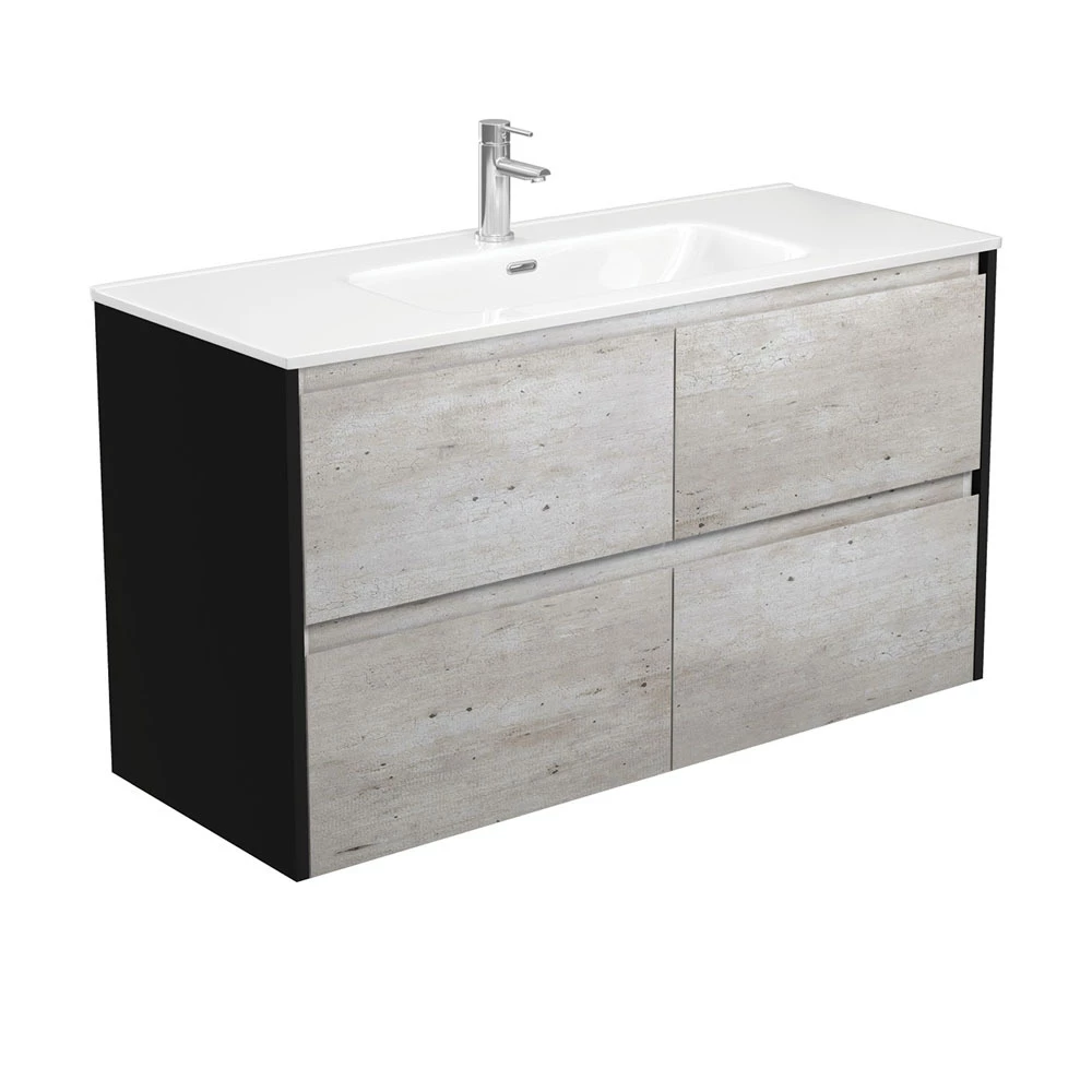 Fienza Jolie Amato 1200 Bathroom Wall Hung Vanity Satin Black Panels JOL120BXB 3 Fienza Jolie Amato 1200 Bathroom Wall Hung Vanity Satin Black Panels JOL120BXB