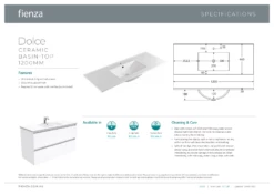 Fienza Dolce Amato 1200 Vanity On Kickboard Industrial Grey Panels TCL120BWXK -Bathroom Supplies Sales 2024 BA7065 1