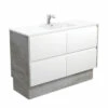 Fienza Dolce Amato 1200 Vanity On Kickboard Industrial Grey Panels TCL120BWXK