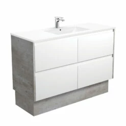 Fienza Dolce Amato 1200 Vanity On Kickboard Industrial Grey Panels TCL120BWXK