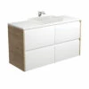 Fienza Reba 1200 Wall Hung Vanity Above Counter Basin Crystal Amato Scandi Oak Panels PI120BWS -Bathroom Supplies Sales 2024 BA7089