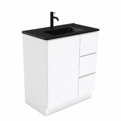 Fienza Dolce Fingerpull 750 Vanity On Kickboard Gloss White TCLB75CR
