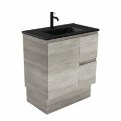 Fienza Dolce Edge 750 Vanity On Kickboard Industrial Grey TCLB75XKR