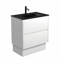 Fienza Dolce Amato 750 Vanity On Kickboard Satin White TCLB75BWK