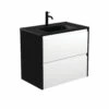 Fienza Dolce Amato 750 Wall Hung Vanity Satin Black TCLB75BWB -Bathroom Supplies Sales 2024 BA7124