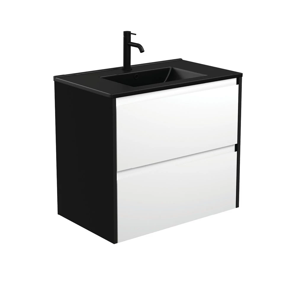 Fienza Dolce Amato 750 Wall Hung Vanity Satin Black TCLB75BWB 3 Fienza Dolce Amato 750 Wall Hung Vanity Satin Black TCLB75BWB