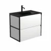 Fienza Dolce Amato 750 Wall Hung Vanity Matte Black Frames TCLB75BWF -Bathroom Supplies Sales 2024 BA7126