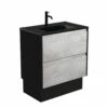 Fienza Dolce Amato 750 Vanity On Kickboard Satin Black Panels TCLB75BXBK -Bathroom Supplies Sales 2024 BA7137