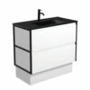 Fienza Dolce Amato 900 Vanity On Kickboard Matte Black Frames TCLB90BWFK -Bathroom Supplies Sales 2024 BA7169