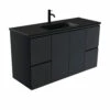 Fienza Dolce Fingerpull 1200 Wall Hung Vanity Satin Black TCLB120ZB -Bathroom Supplies Sales 2024 BA7189