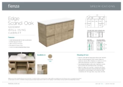 Fienza Dolce Edge1200 Wall Hung Vanity Scandi Oak TCLB120S 6 Fienza Dolce Edge1200 Wall Hung Vanity Scandi Oak TCLB120S -Bathroom Supplies Sales 2024 BA7191