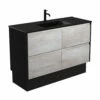 Fienza Dolce Amato 1200 Vanity On Kickboard Satin Black Panels TCLB120BXBK -Bathroom Supplies Sales 2024 BA7212
