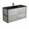 Fienza Dolce Amato 1200 Wall Hung Vanity Matte Black Frames TCLB120BXF -Bathroom Supplies Sales 2024 BA7213