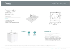 Fienza Rotondo Edge Vanity On Kickboard Scandi Oak ROT60SK -Bathroom Supplies Sales 2024 BA7226 1