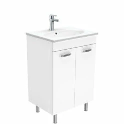 Fienza Rotondo 600 Unicab Vanity On Legs Gloss White ROT60NLW