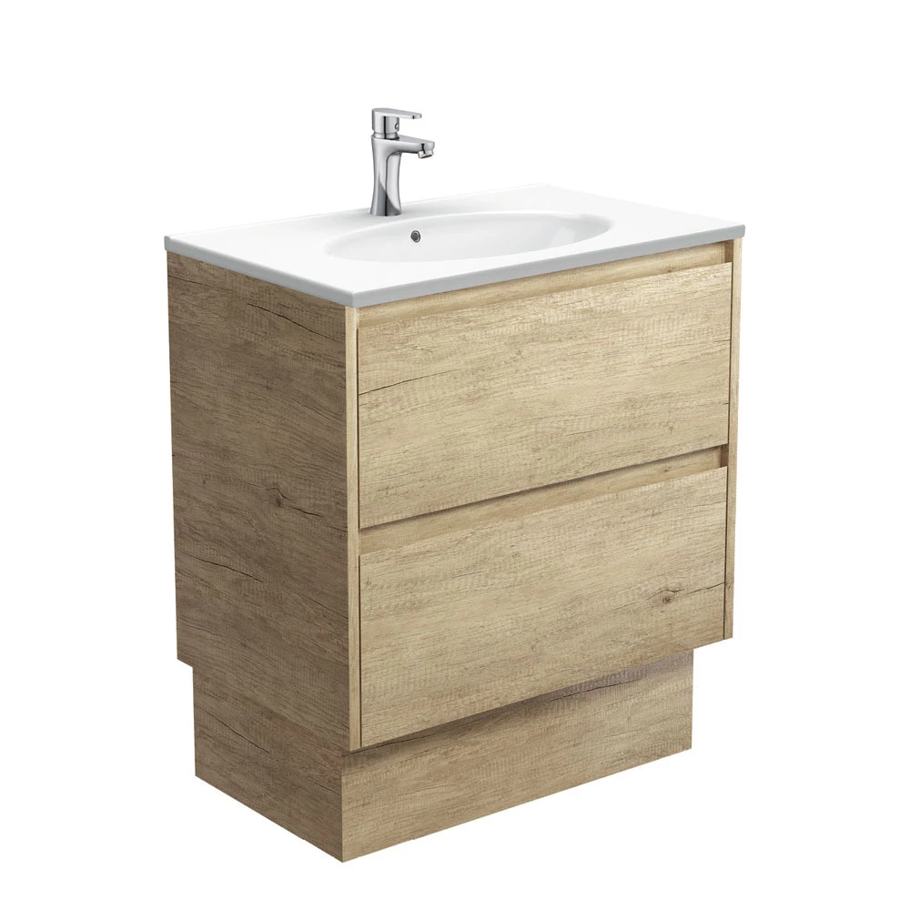 Fienza Rotondo Amato 750 Vanity On Kickboard Scandi Oak ROT75BSK 3 Fienza Rotondo Amato 750 Vanity On Kickboard Scandi Oak ROT75BSK