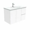 Fienza Rotondo Fingerpull 900 Wall Hung Vanity Gloss White ROT90FR -Bathroom Supplies Sales 2024 BA7274